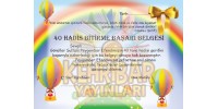 40 Hadis Bitirme Başarı Belgesi