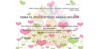 Esma-ül Hüsna Bitirme Başarı Belgesi
