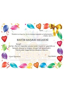 Hatim Başarı Belgesi